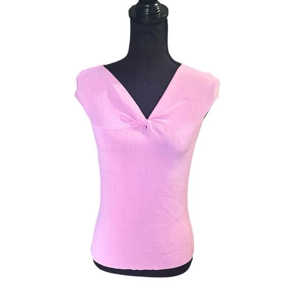Requirements Pink twisted knot Blouse - Picture 1 of 6